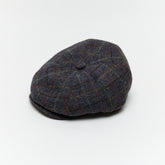 Carriston Harris Tweed Newsboy Cap – Navy Mix, 100% Pure New Wool