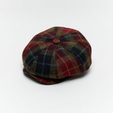 Carriston Harris Tweed 8-Panel Newsboy Cap – 100% Pure New Wool, Multiple Colours