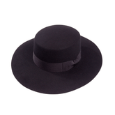 Carriston black wool felt bolero sombrero hat with wide brim