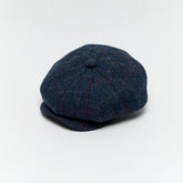 Carriston Harris Tweed 8-Panel Newsboy Cap – 100% Pure New Wool, Multiple Colours