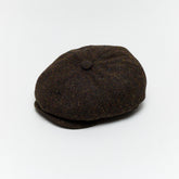 Carriston Harris Tweed 8-Panel Newsboy Cap – 100% Pure New Wool, Multiple Colours