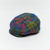 Carriston Harris Tweed 8-Panel Newsboy Cap – 100% Pure New Wool, Multiple Colours