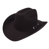 Carriston Wool Cattleman Cowboy Hat with Silver-Tone Western Buckle Hatband