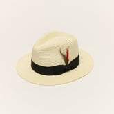 Paper Straw Fedora Hat With Ribbon Band