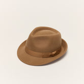 Short Brim Trilby Hat with Teardrop Crown