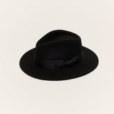 Wool Felt Fedora Hat with Bow Band
