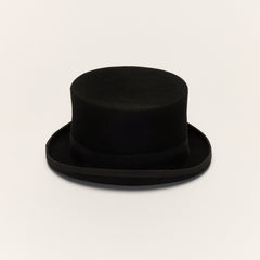 Wool Felt Top Hat with Grossband Ribbon