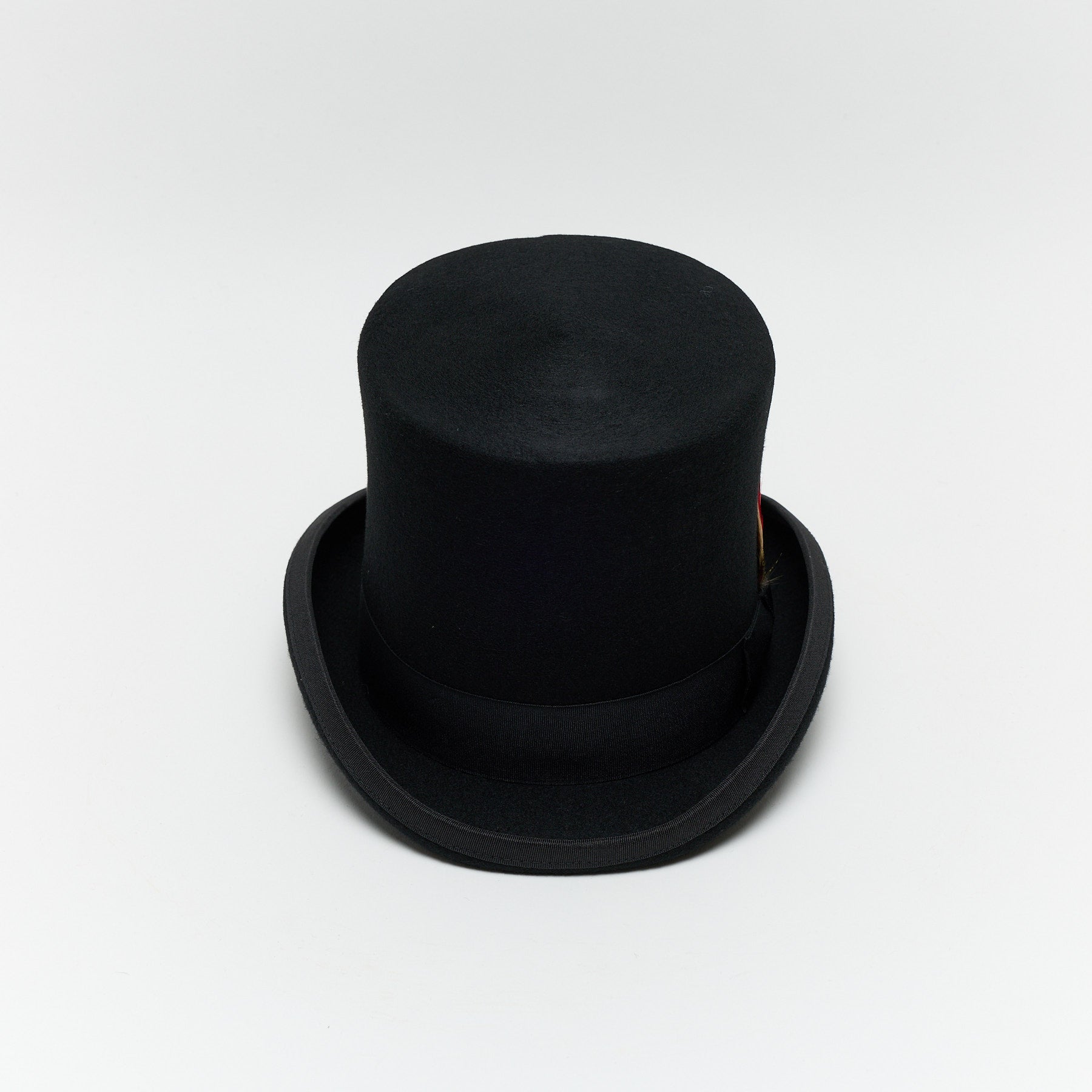 Carriston Black Victorian Top Hat – 100% Wool Felt, 15 cm Crown, Satin Lining