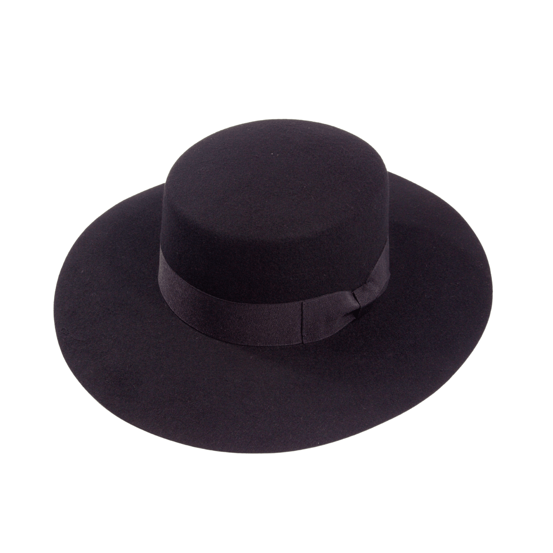 Carriston black wool felt bolero sombrero hat with wide brim 
