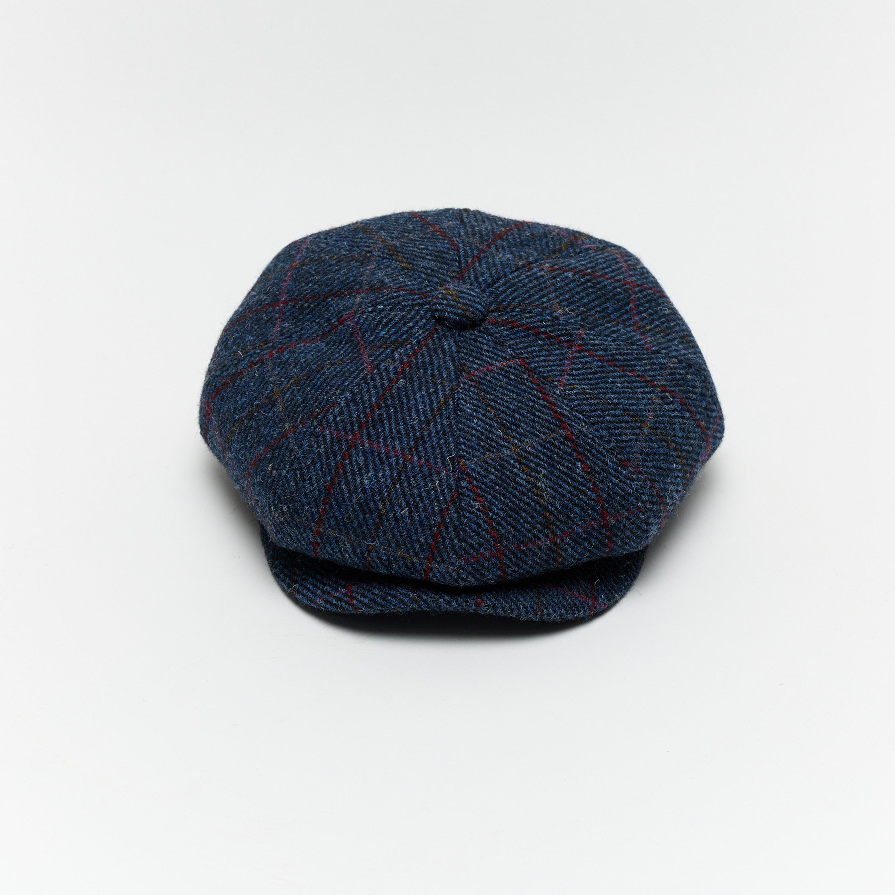Carriston Harris Tweed 8-Panel Newsboy Cap – 100% Pure New Wool, Multiple Colours