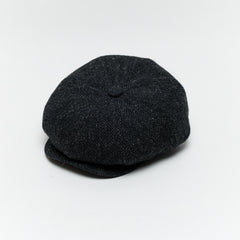 Carriston Harris Tweed 8-Panel Newsboy Cap – 100% Pure New Wool, Multiple Colours