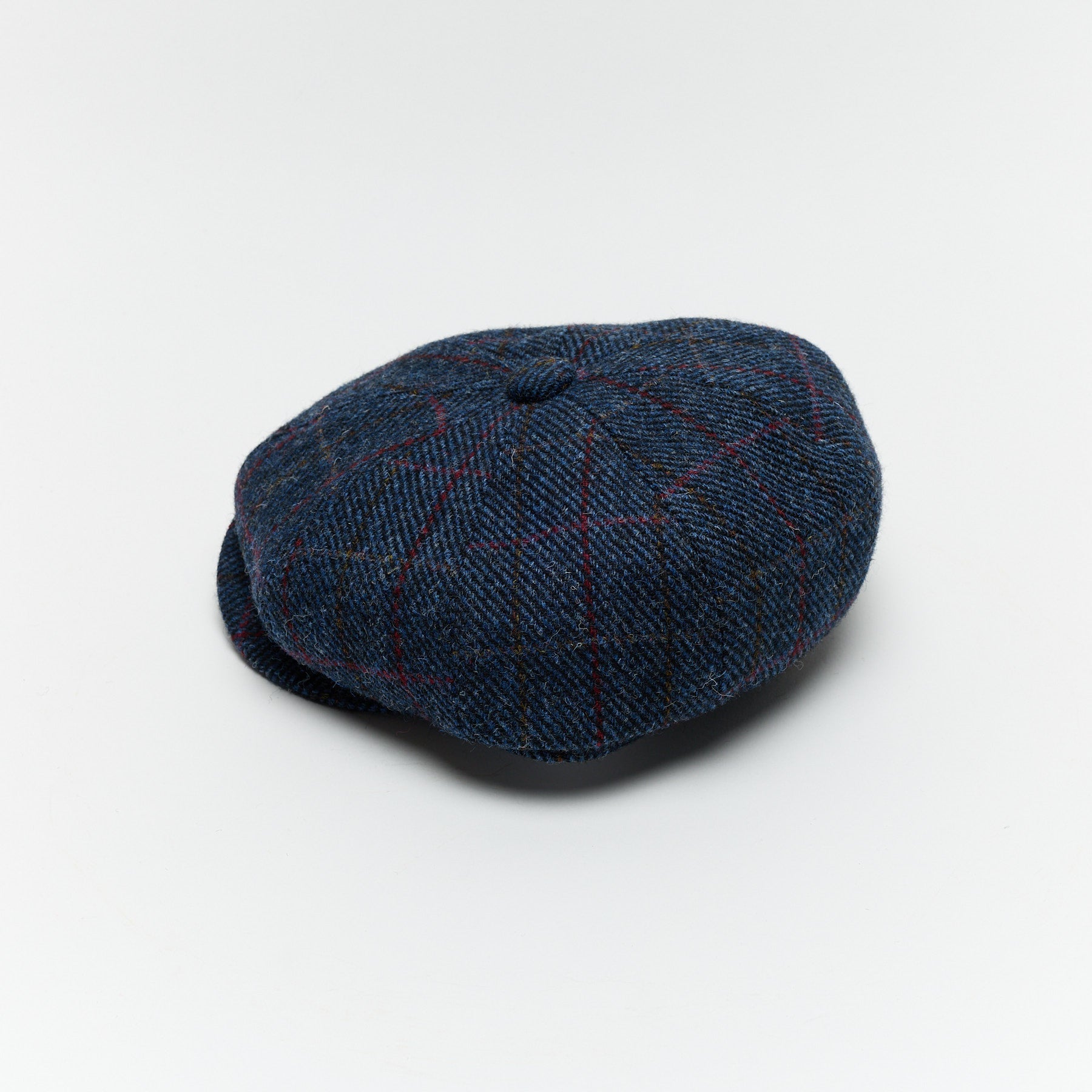 Carriston Harris Tweed 8-Panel Newsboy Cap – 100% Pure New Wool, Multiple Colours