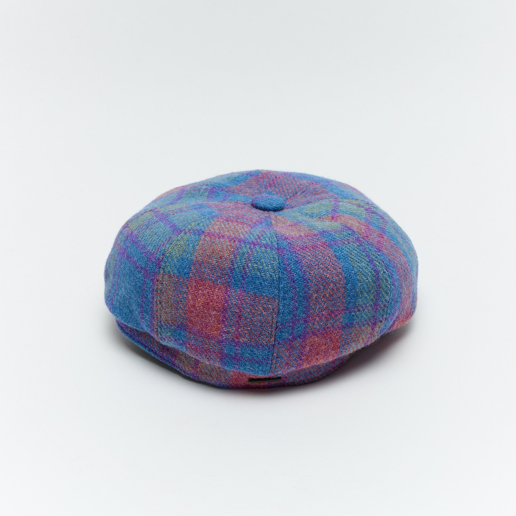 Carriston Harris Tweed 8-Panel Newsboy Cap – 100% Pure New Wool, Multiple Colours