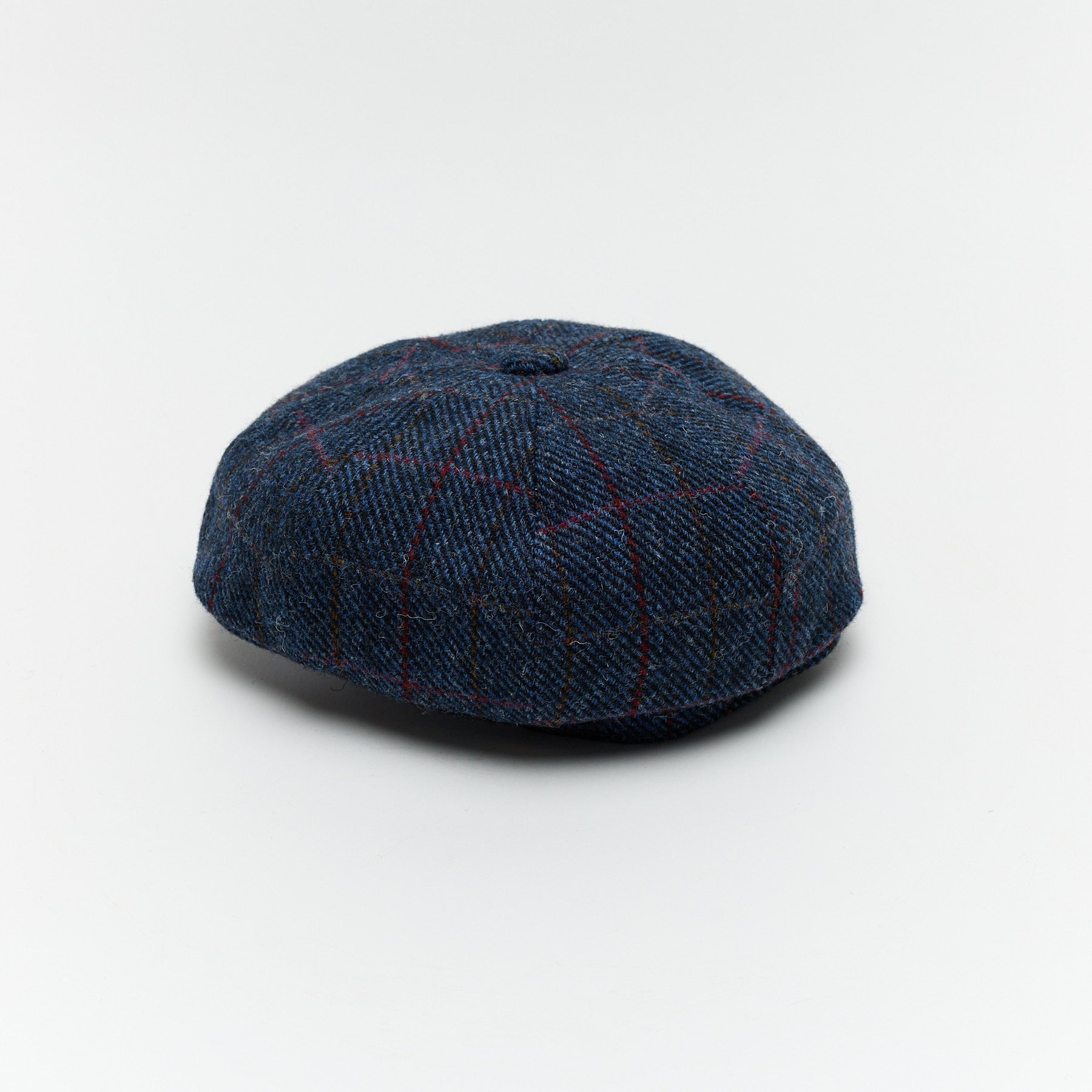 Carriston Harris Tweed 8-Panel Newsboy Cap – 100% Pure New Wool, Multiple Colours