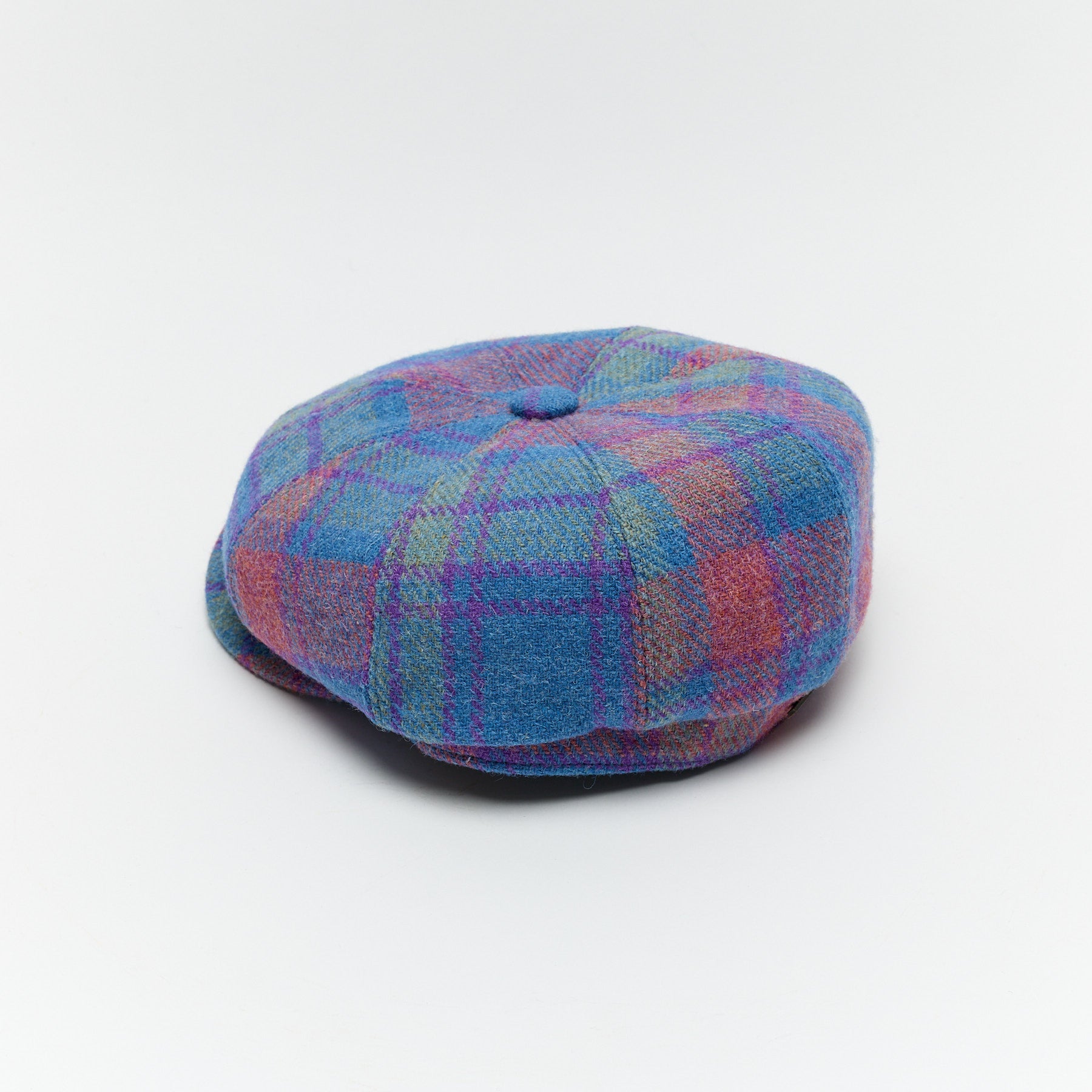 Carriston Harris Tweed 8-Panel Newsboy Cap – 100% Pure New Wool, Multiple Colours
