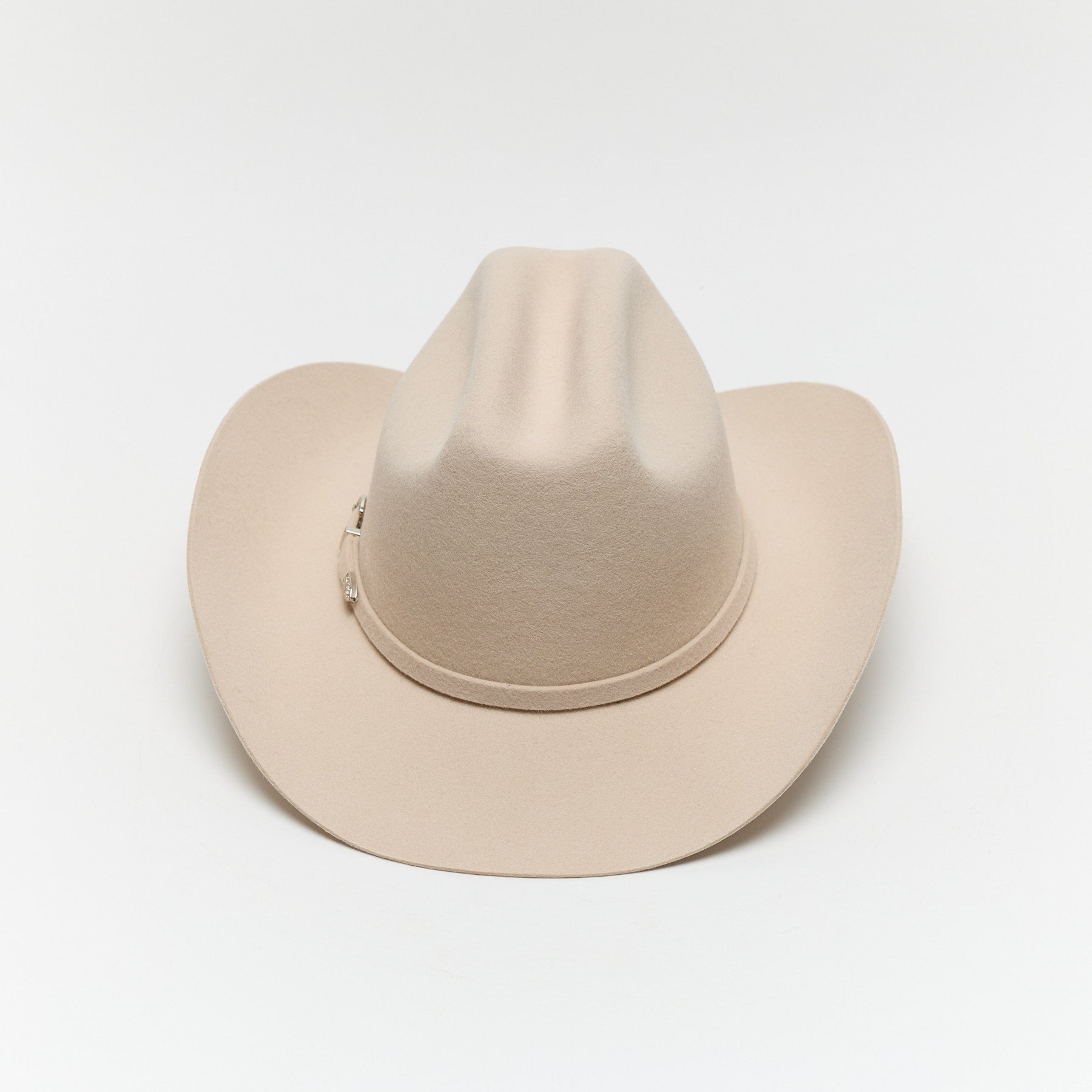 Carriston Wool Cattleman Cowboy Hat with Silver-Tone Western Buckle Hatband