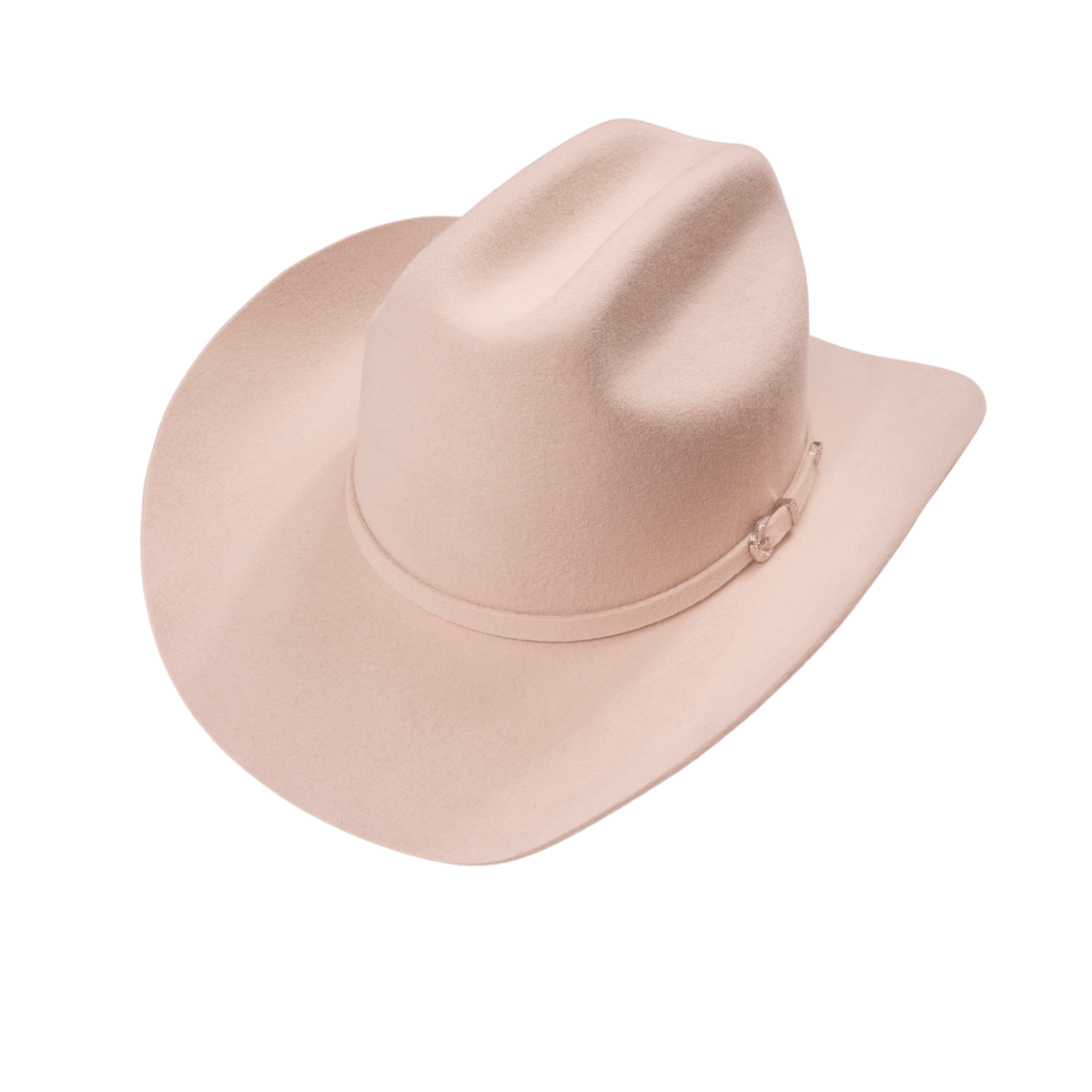 Carriston Wool Cattleman Cowboy Hat with Silver-Tone Western Buckle Hatband