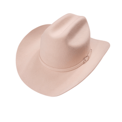 Carriston Wool Cattleman Cowboy Hat with Silver-Tone Western Buckle Hatband