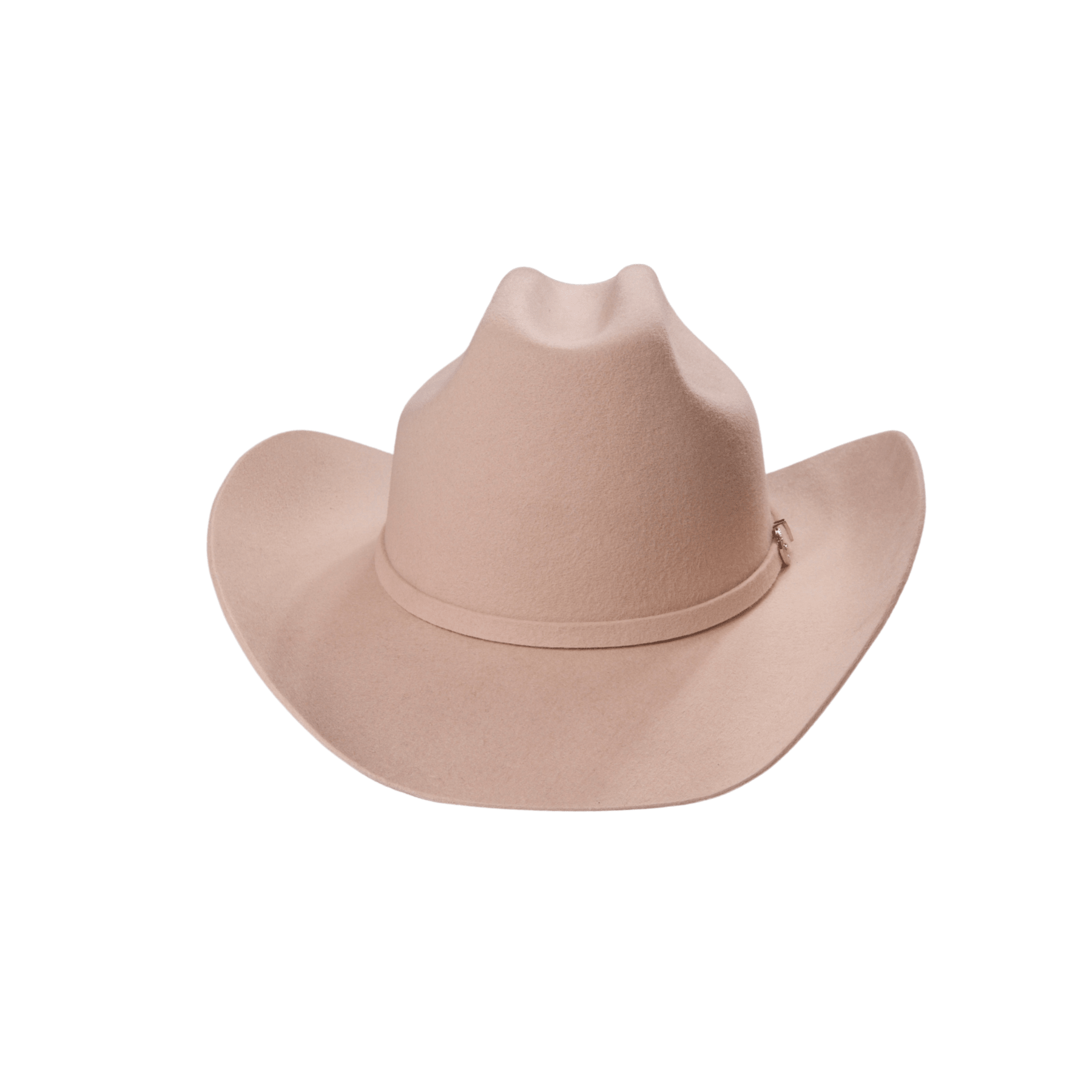 Carriston Wool Cattleman Cowboy Hat with Silver-Tone Western Buckle Hatband