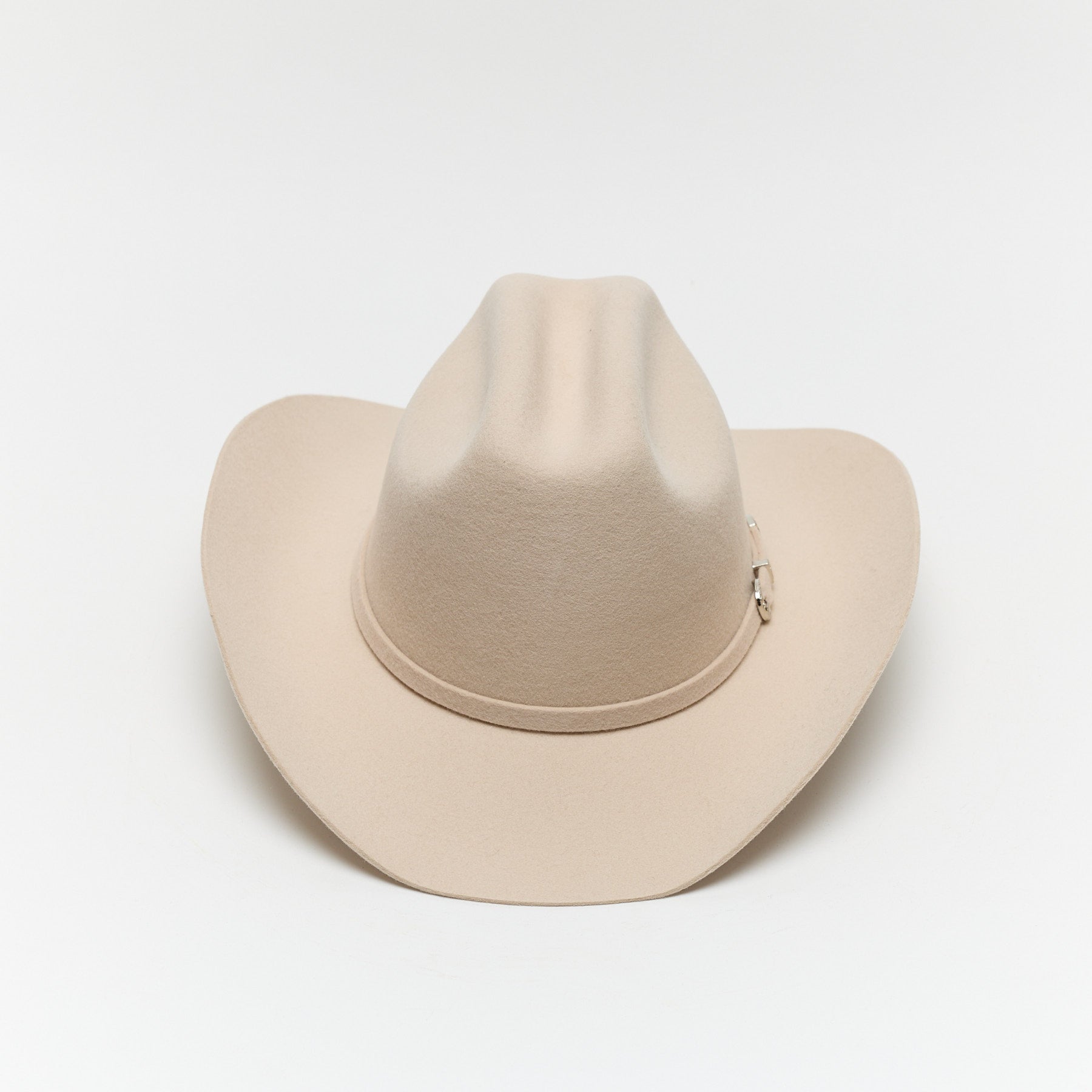 Carriston Wool Cattleman Cowboy Hat with Silver-Tone Western Buckle Hatband