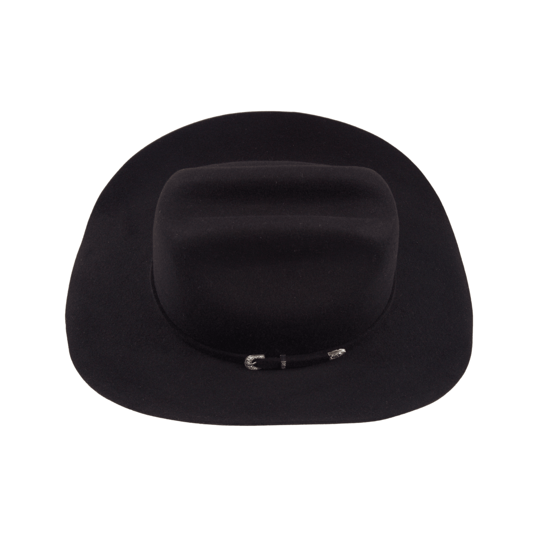 Carriston Wool Cattleman Cowboy Hat with Silver-Tone Western Buckle Hatband
