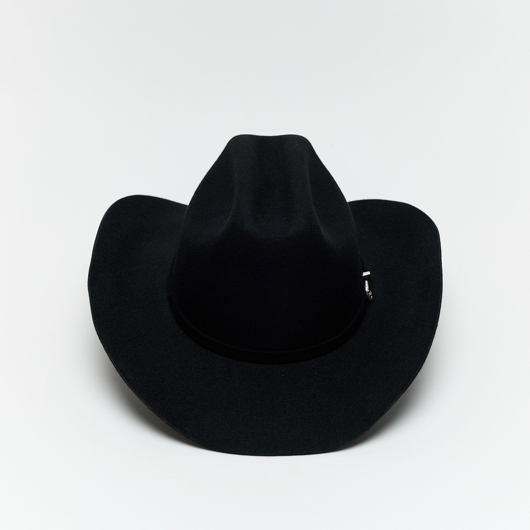 Carriston Wool Cattleman Cowboy Hat with Silver-Tone Western Buckle Hatband