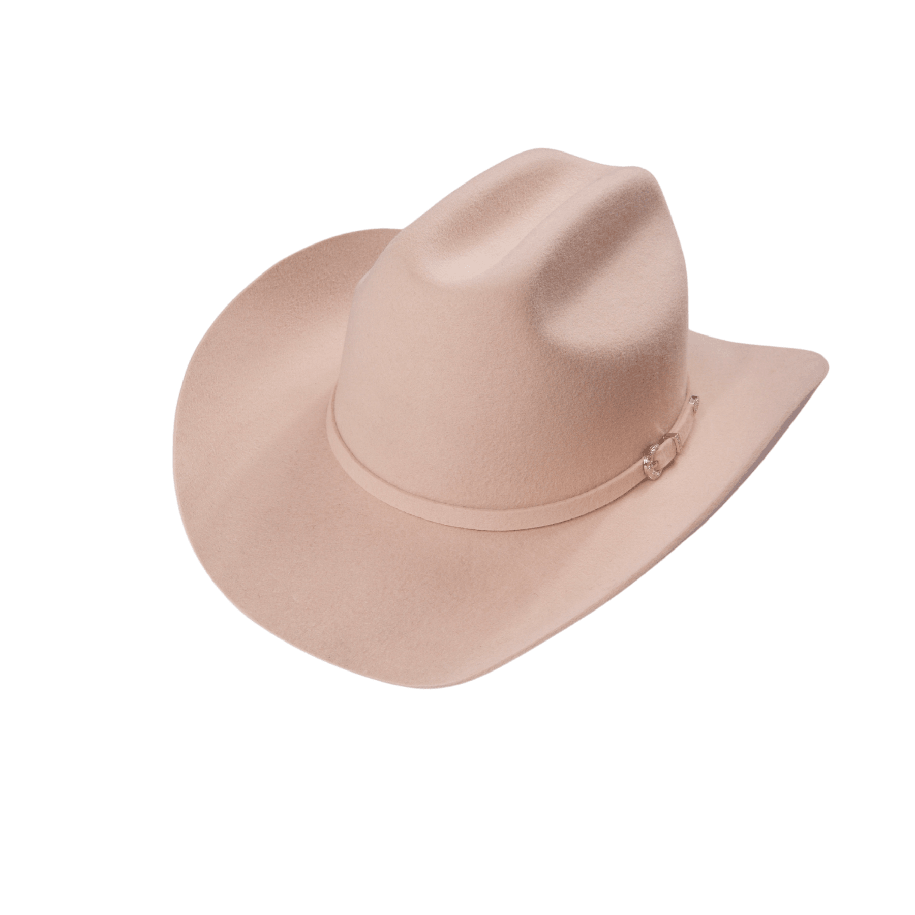 Carriston Wool Cattleman Cowboy Hat with Silver-Tone Western Buckle Hatband