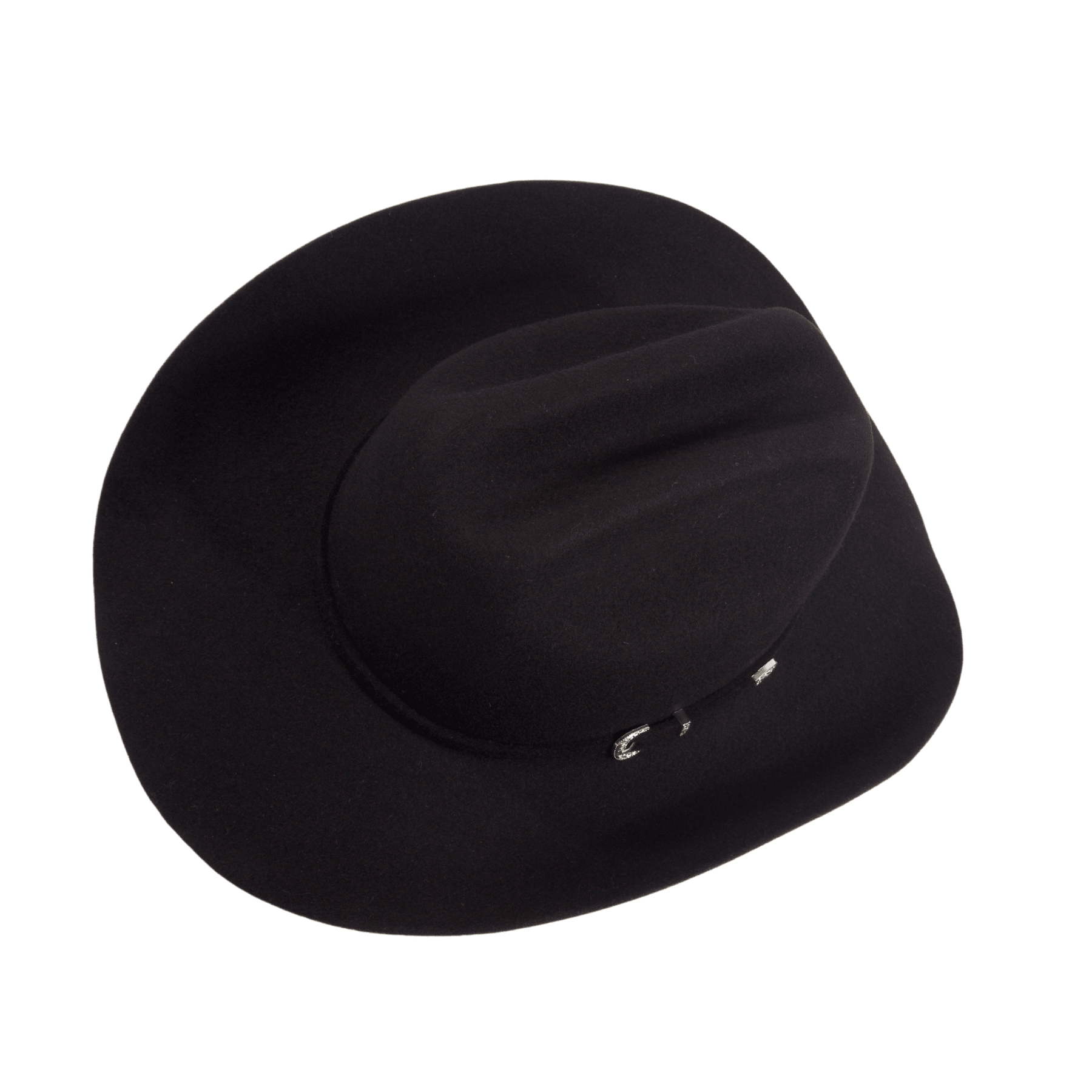Carriston Wool Cattleman Cowboy Hat with Silver-Tone Western Buckle Hatband