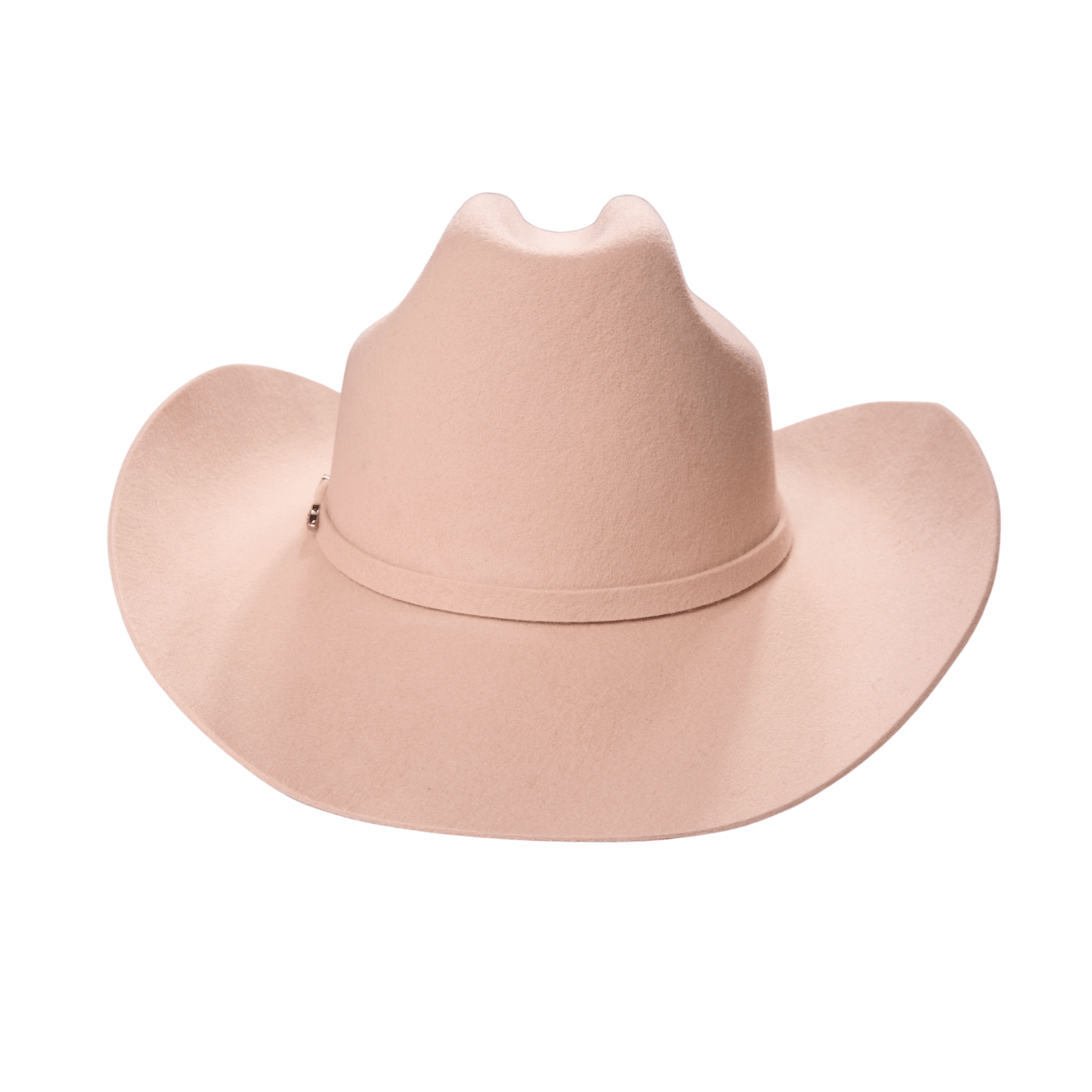 Carriston Wool Cattleman Cowboy Hat with Silver-Tone Western Buckle Hatband