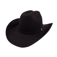 Carriston Wool Cattleman Cowboy Hat with Silver-Tone Western Buckle Hatband