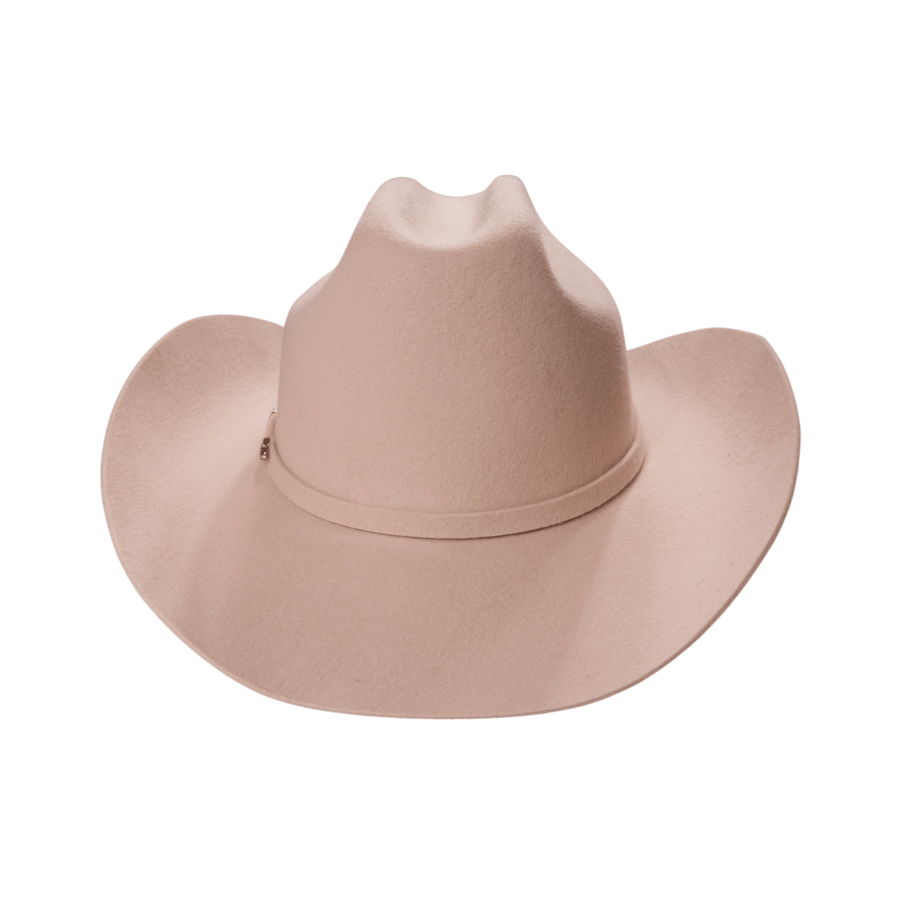 Carriston Wool Cattleman Cowboy Hat with Silver-Tone Western Buckle Hatband