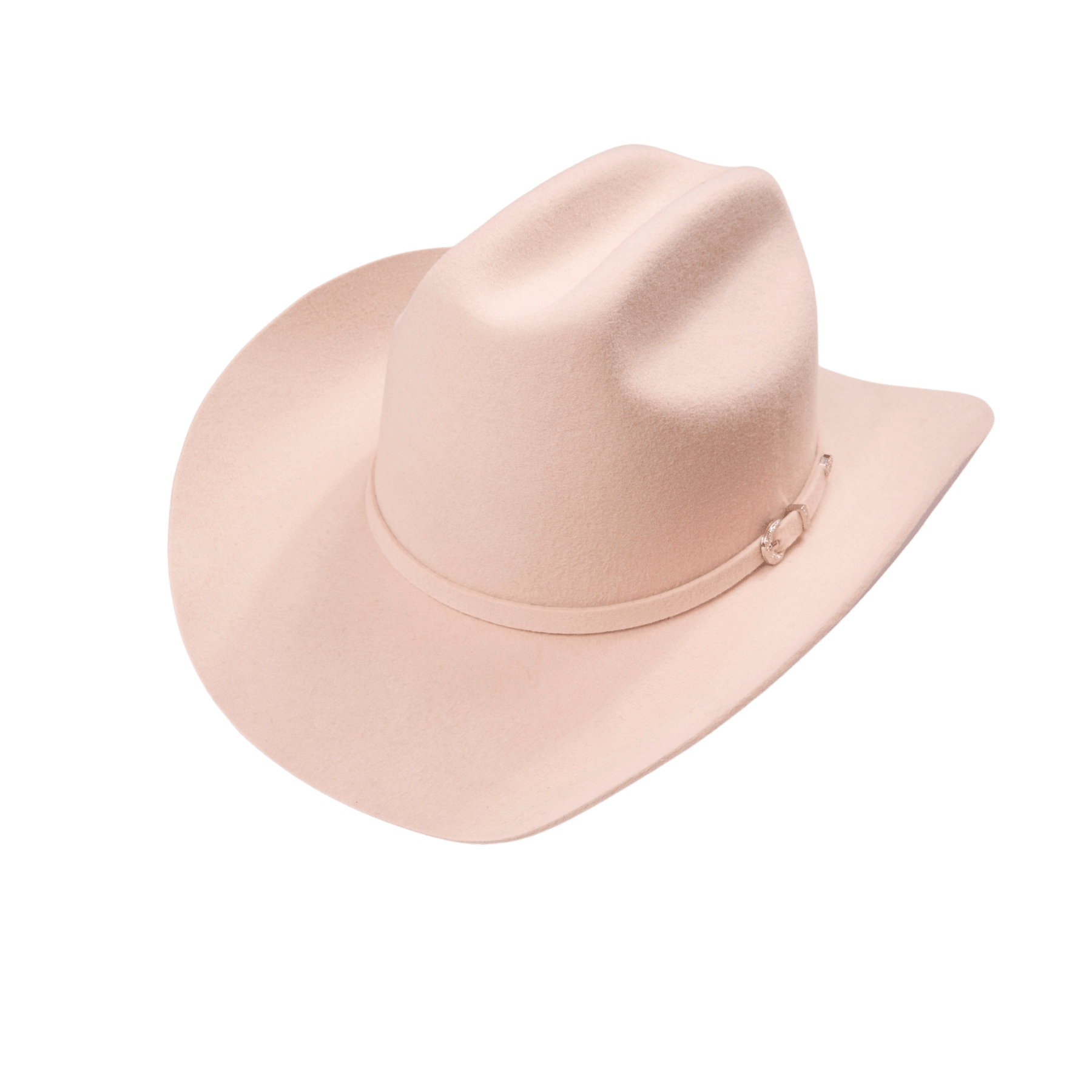 Carriston Wool Cattleman Cowboy Hat with Silver-Tone Western Buckle Hatband