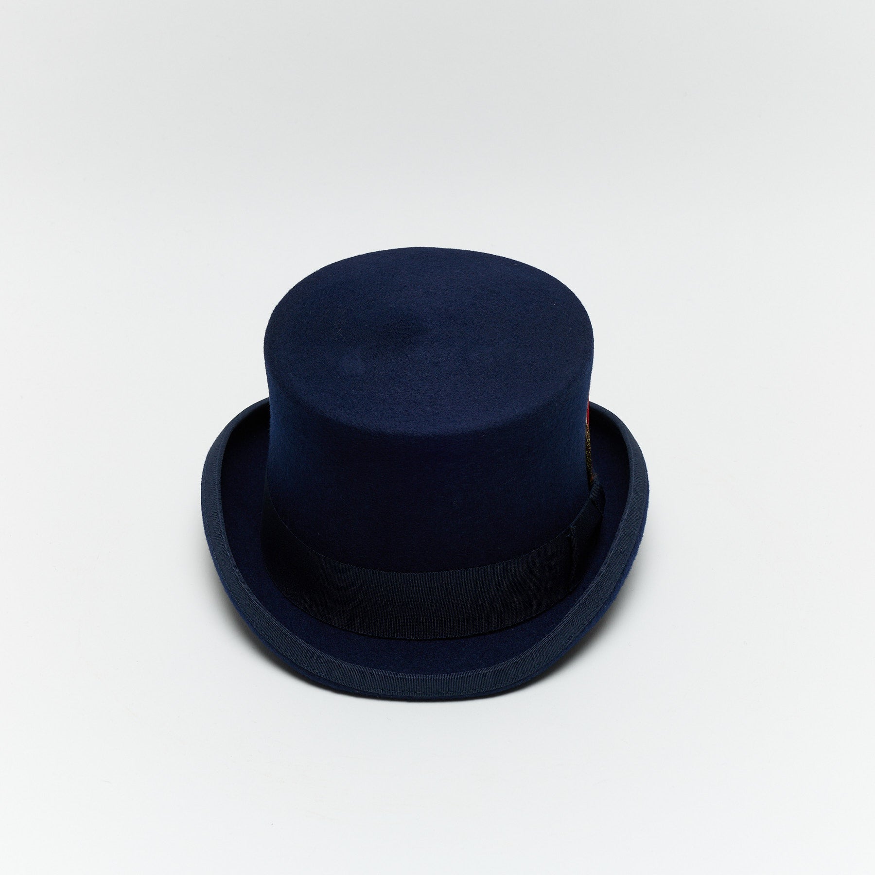 Carriston Wool Felt Top Hat – 100% Pure Wool, 12 cm Crown, Brown, White & Navy