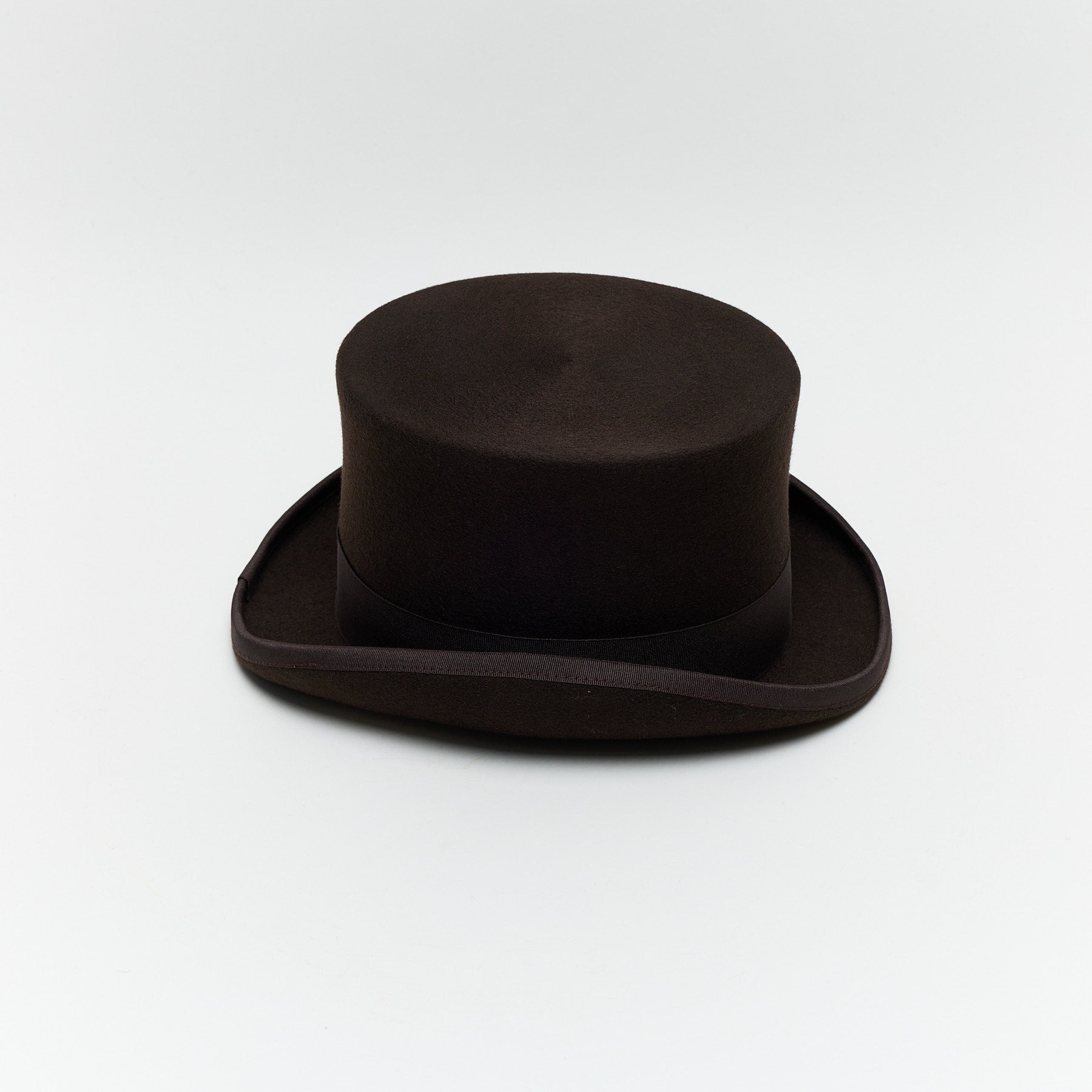 Carriston Wool Felt Top Hat – 100% Pure Wool, 12 cm Crown, Brown, White & Navy