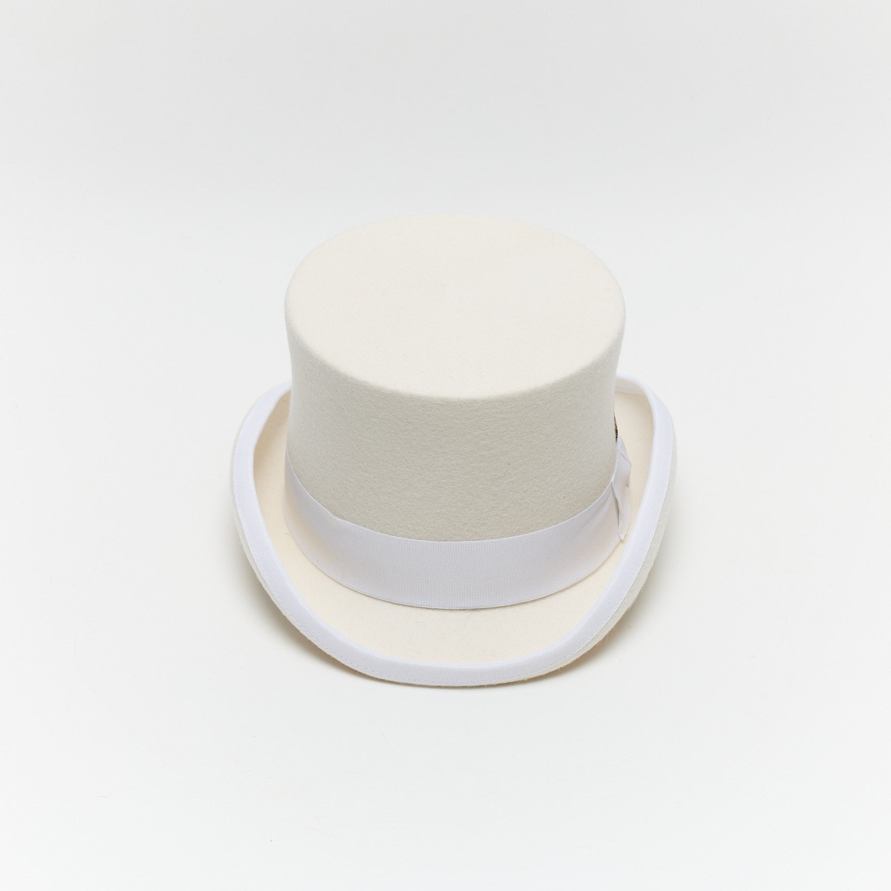 Carriston Wool Felt Top Hat – 100% Pure Wool, 12 cm Crown, Brown, White & Navy