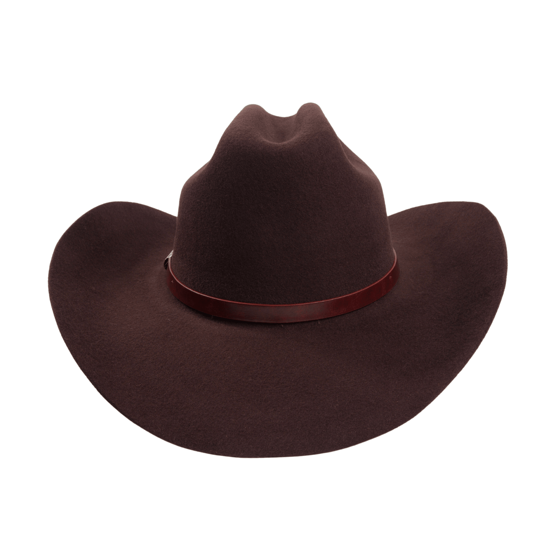 Carriston Wool Western Cattleman Cowboy Hat with Cognac Studded Leather Hatband