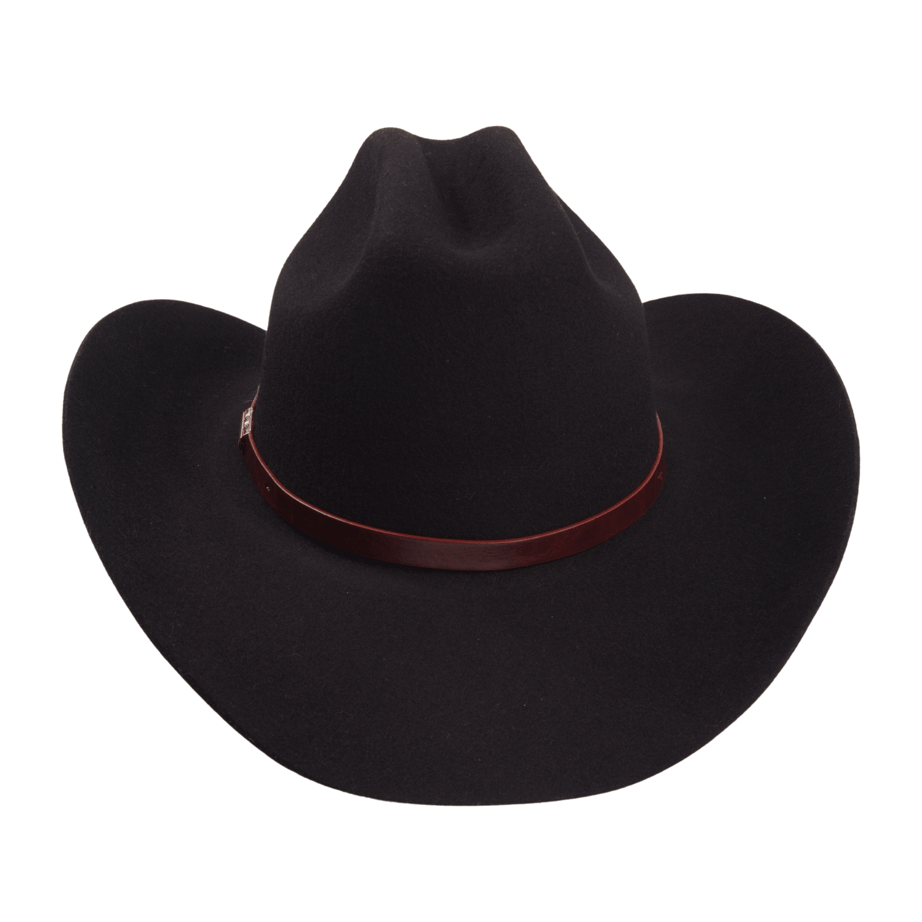 Carriston Wool Western Cattleman Cowboy Hat with Cognac Studded Leather Hatband