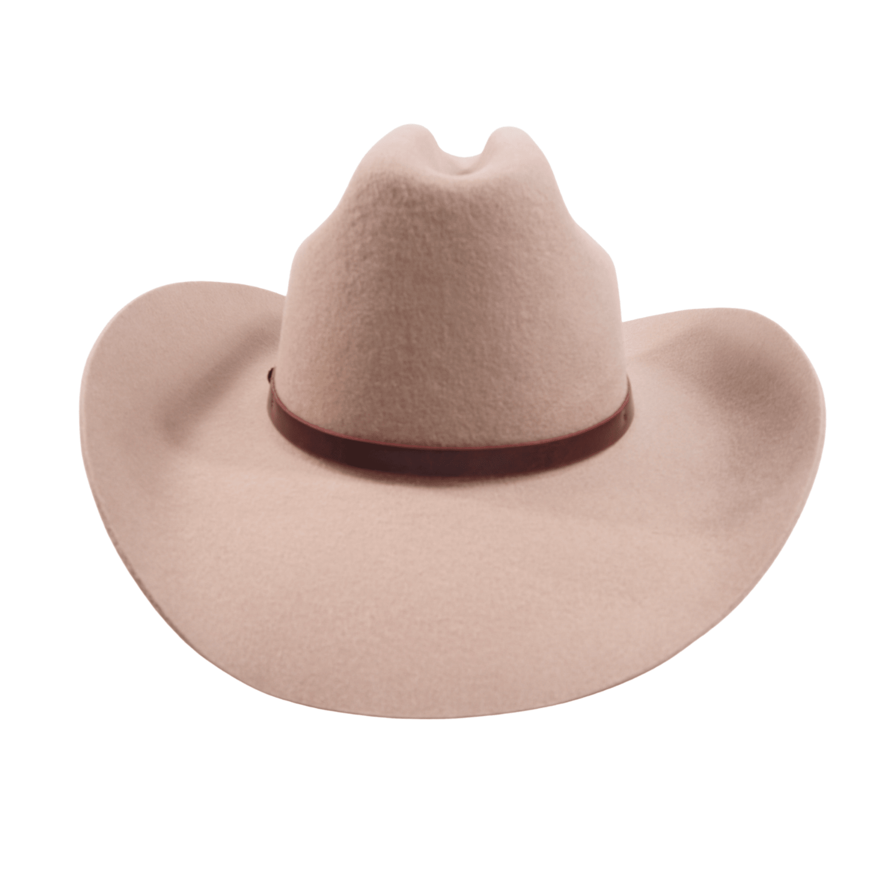 Carriston Wool Western Cattleman Cowboy Hat with Cognac Studded Leather Hatband