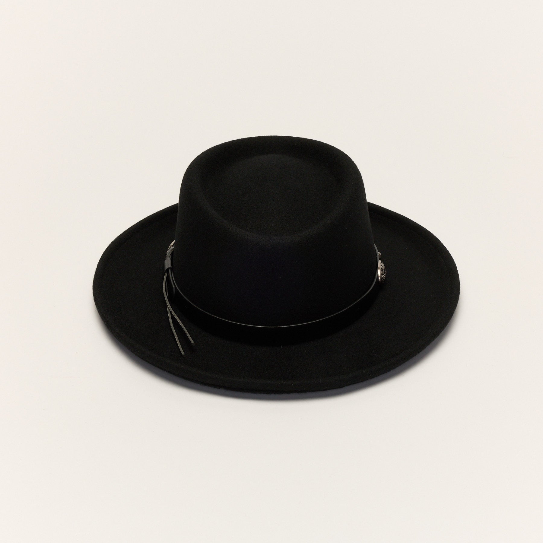 Classic Black Gambler Hat - Silver Band