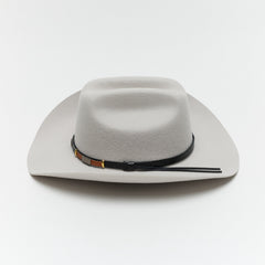 Classic Silver Wool Western Cattleman Cowboy Hat