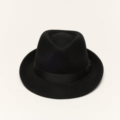 Gray Trilby Hat with Teardrop Crown
