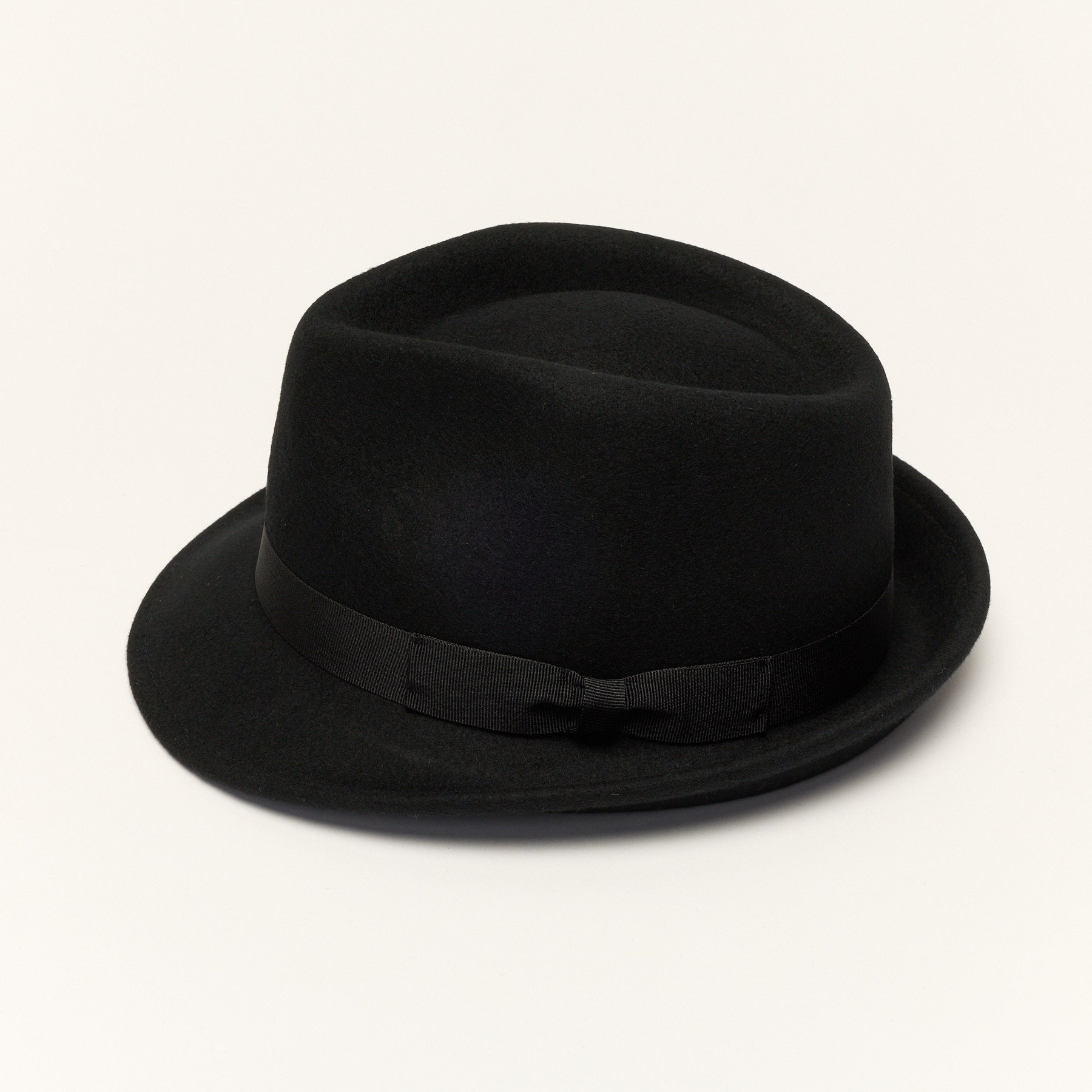 Gray Trilby Hat with Teardrop Crown