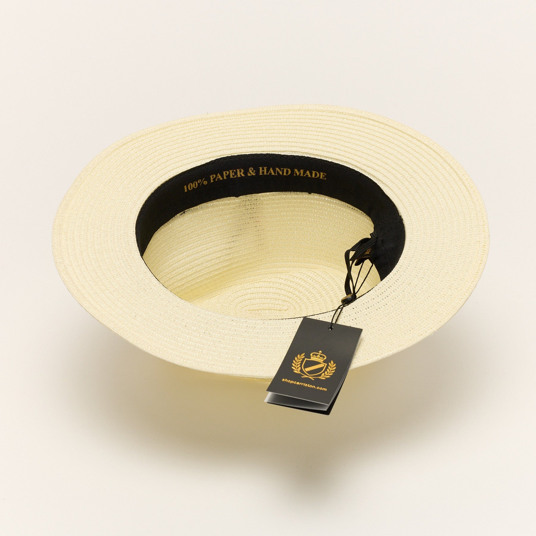 Paper Straw Fedora Hat With Ribbon Band
