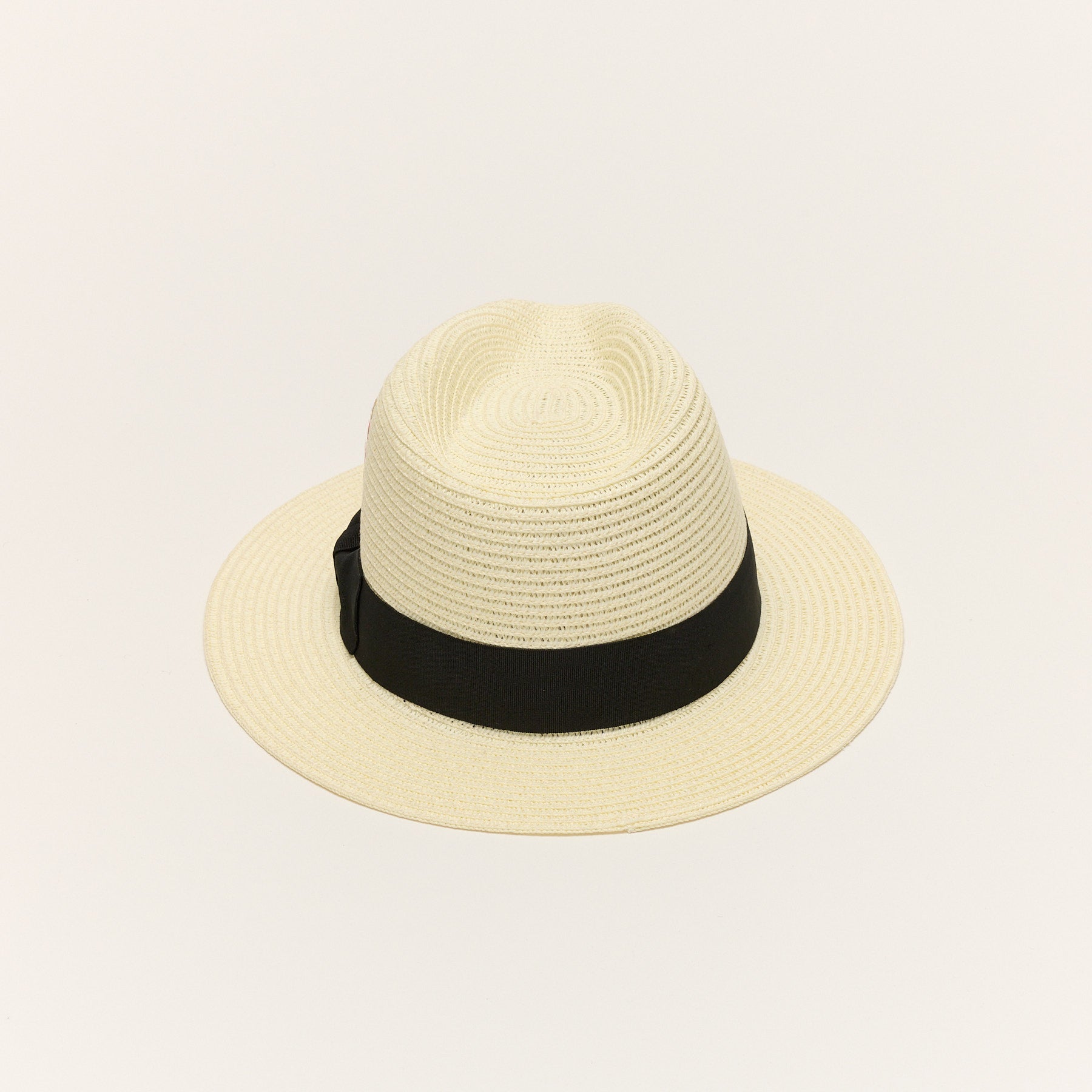 Paper Straw Fedora Hat With Ribbon Band