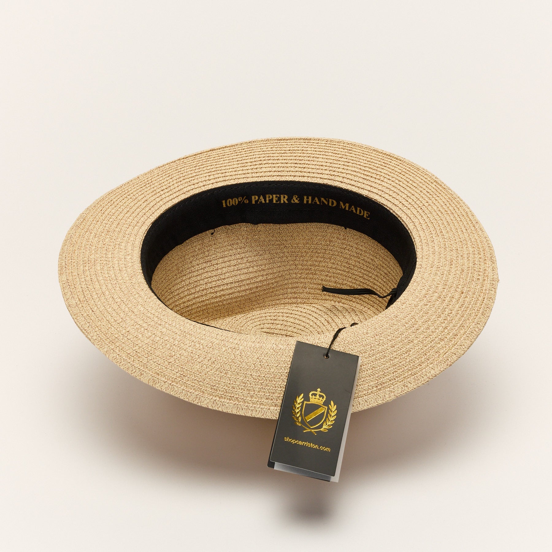 Paper Straw Fedora Hat With Ribbon Band
