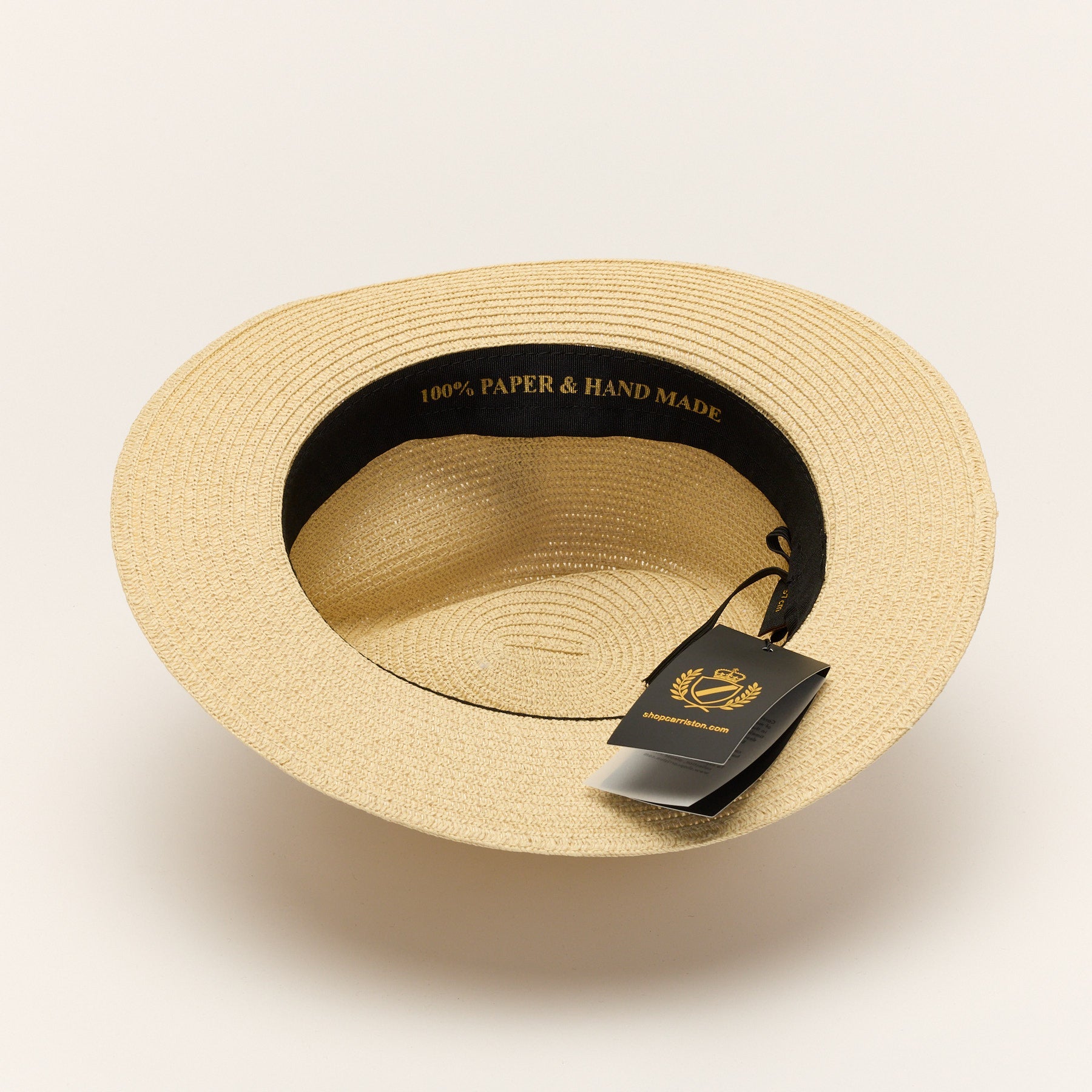 Paper Straw Fedora Hat With Ribbon Band