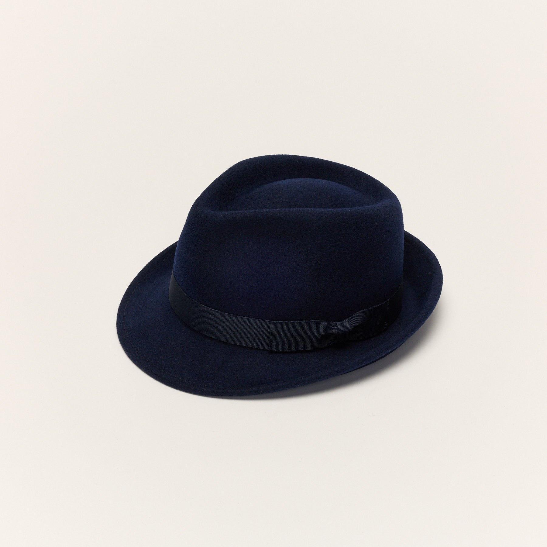 Short Brim Trilby Hat with Teardrop Crown
