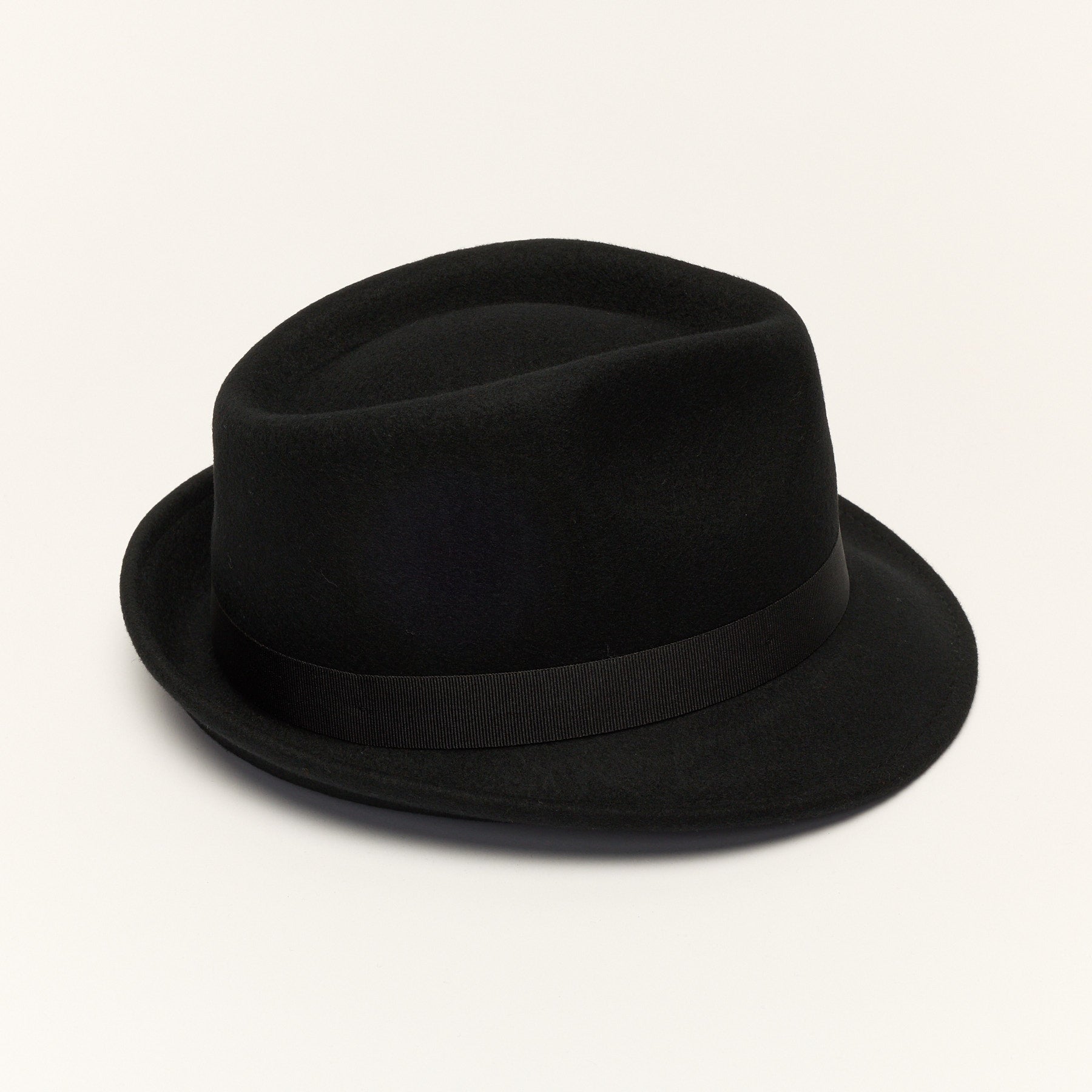 Short Brim Trilby Hat with Teardrop Crown