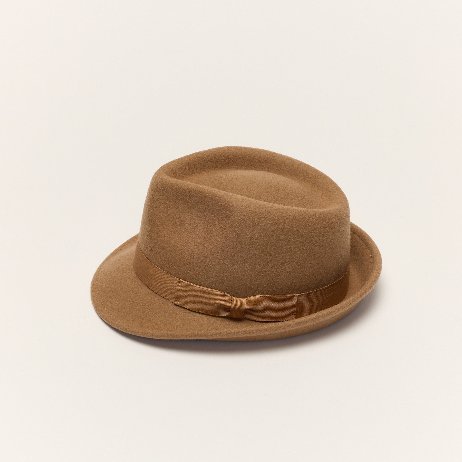 Short Brim Trilby Hat with Teardrop Crown