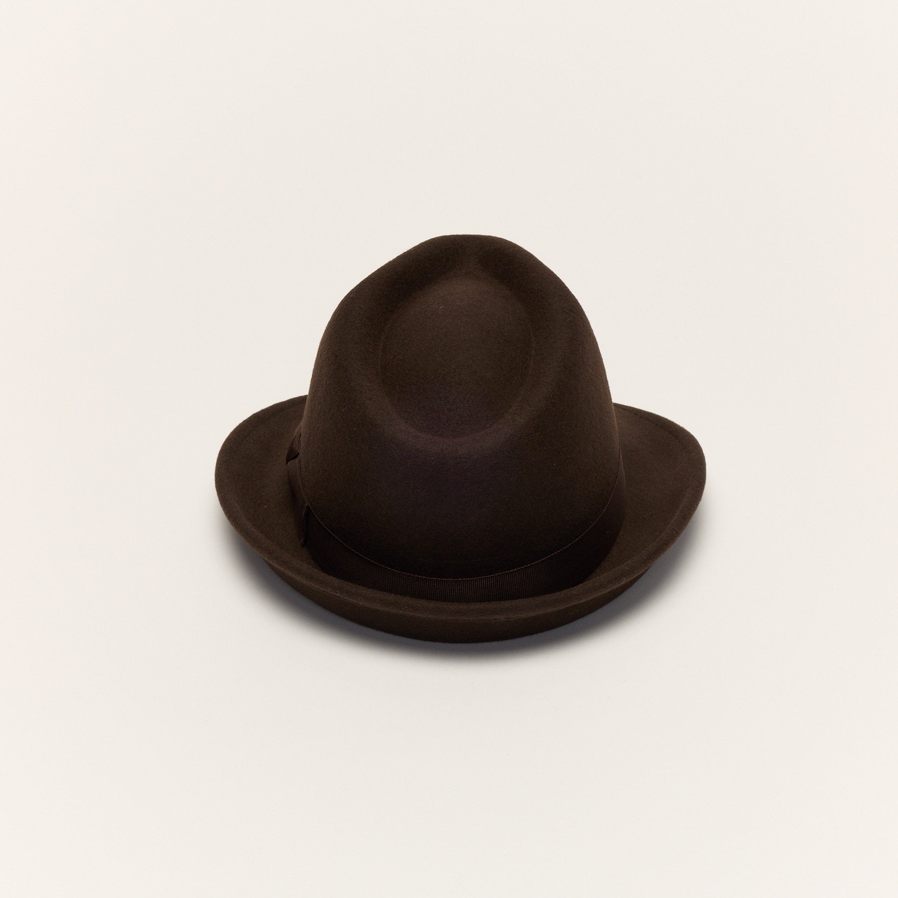 Short Brim Trilby Hat with Teardrop Crown